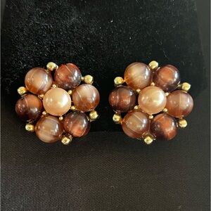Agate Beads Cluster Earrings